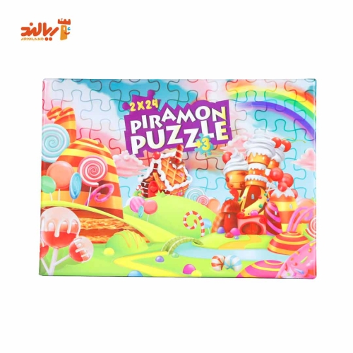 پازل 24 قطعه فومی خانه آبنباتی پیرامون بسته 2 عددی